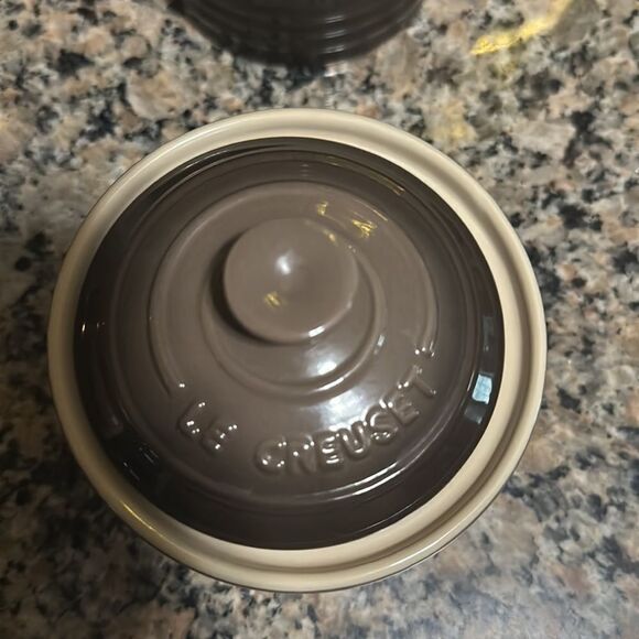 Le Creuset Sugar Pot & Milk Jug Set (Black/Brown) - Picture 4 of 7